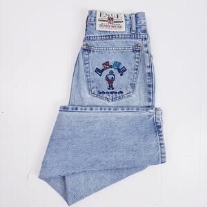 Vintage 90s Y2K  E.N.U.F. International Denim Light Wash Skinny Jeans Vtg Jr 7/8